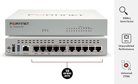 Fortinet FortiGate 60F Hardware, 36 Month Unified Threat Protection (UTP), Firewall Security